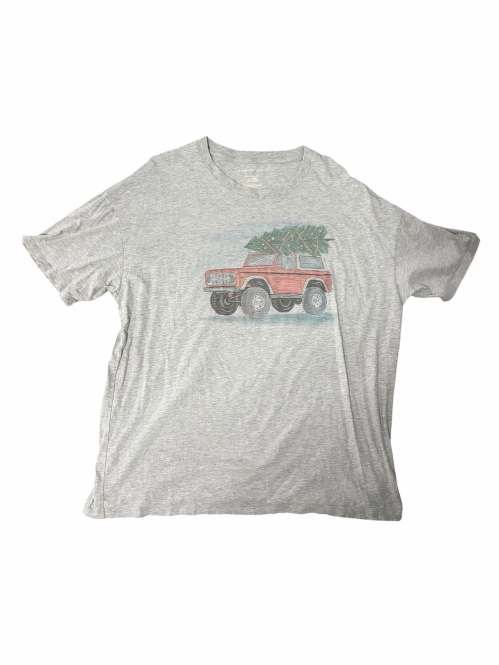 American Eagle Christmas bronco shirt